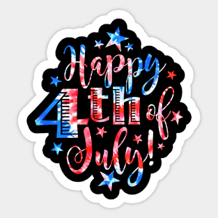 Tie dye America Happy 4th of July American Patriotic USA Sticker